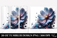 Glossy glass Cosmos Watercolor | 20 Oz Tumbler Product Image 1