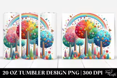 Colorful Rainbow Trees | 20 Oz Tumbler Product Image 1