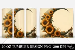 Vintage Postcard Style Sunflowers | 20 oz Tumbler Product Image 1