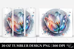 Watercolor Tulip Splash Tumbler Product Image 1