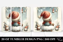 Vintage Santa with Gnomes | 20 oz Tumbler Product Image 1
