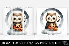 Cute Baby Owl on the Cloud for Halloween Product Image 1