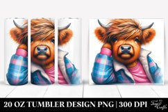 Model Posing Baby Highlandcow Tumbler Product Image 1