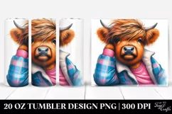 Model Posing Baby Highlandcow Tumbler Product Image 1