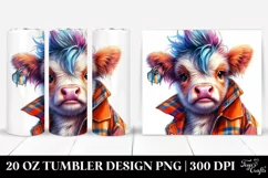 Model Posing Baby Highlandcow Tumbler Product Image 1