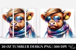Model Posing Baby Highlandcow Tumbler Product Image 1
