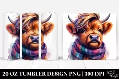 Model Posing Baby Highlandcow Tumbler Product Image 1