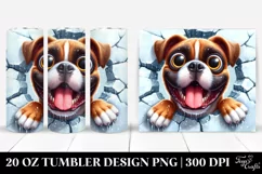 Enthusiastic Boxer in Watercolor | 20 oz Tumbler Product Image 1