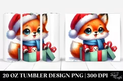 Cute Baby Fox in Winter 20 Oz Tumbler Product Image 1