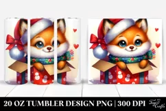 Cute Baby Fox in Winter 20 Oz Tumbler Product Image 1