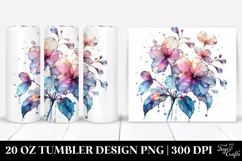 Abstract Pastel Impatiens Art, High-Quality 20 Oz Tumbler Product Image 1