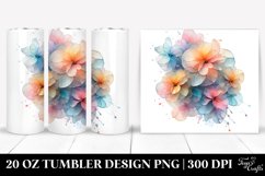 Abstract Pastel Impatiens Art, High-Quality 20 Oz Tumbler Product Image 1