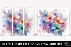 Abstract Pastel Impatiens Art, High-Quality 20 Oz Tumbler Product Image 1