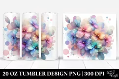 Abstract Pastel Impatiens Art, High-Quality 20 Oz Tumbler Product Image 1