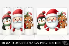 Cute Santa and Penguin, 20 Oz Tumbler Product Image 1