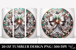 Stained Christmas Bow Clipart, High-Quality 20 Oz Tumbler Product Image 1