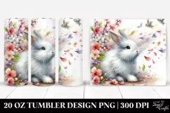 Spring Petals Rabbit Tumbler | 20 oz Tumbler Product Image 1