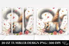 Spring Petals Cat Tumbler | 20 oz Tumbler Product Image 1