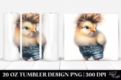 Cute Baby Chick in Jeans 20 Oz Tumbler Product Image 1