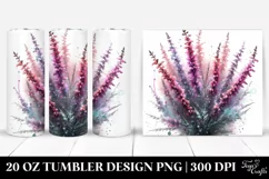Heather Watercolor Sublimation Tumbler Product Image 1