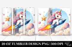 Cute Unicorn Comet Sky-High Tower | 20 Oz Tumbler Product Image 1