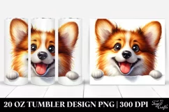 Cute Crazy Pembroke Welsh Corgi | 20 Oz Tumbler Product Image 1