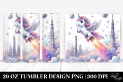 Cute Unicorn Comet Sky-High Tower | 20 Oz Tumbler Product Image 1