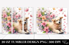 Spring Petals Dog Tumbler | 20 oz Tumbler Product Image 1