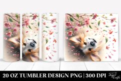 Spring Petals Dog Tumbler | 20 oz Tumbler Product Image 1
