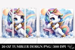 Cute Unicorn Johnny Bravo Serene Sky Palace | 20 Oz Tumbler Product Image 1