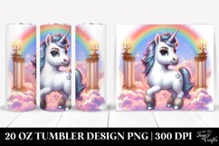 Cute Unicorn Johny Bravo | 20 oz Tumbler Product Image 1