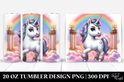 Cute Unicorn Johny Bravo | 20 oz Tumbler Product Image 1