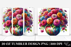 Vibrant Zinnia Sublimation Tumbler Product Image 1