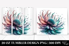 Anemone Watercolor Sublimation Tumbler Product Image 1