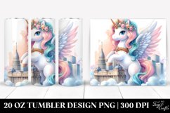 Cute Unicorn Johnny Bravo Serene Sky Palace | 20 Oz Tumbler Product Image 1