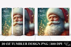 Santa Portrait Merry Christmas Tumbler Design | 20 oz Product Image 1