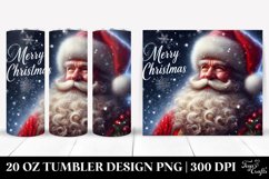 Santa Portrait Merry Christmas Tumbler Design | 20 oz Product Image 1