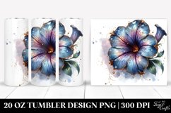 Glossy Golden Petunia Sublimation Tumbler Product Image 1