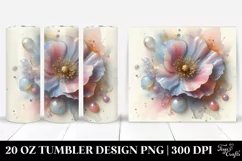 Abstract Pastel Poppy Design, High-Quality 20 Oz Tumbler Product Image 1
