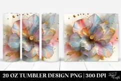 Abstract Pastel Poppy Design, High-Quality 20 Oz Tumbler Product Image 1