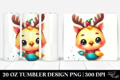 a Cute Watercolor Chicken 20 Oz Tumbler Product Image 1