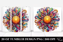 colorful whimsical vibrant sun | 20 Oz Tumbler Product Image 1