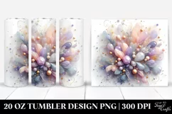 Shiny Lilac Watercolor Splash | 20 oz Tumbler Product Image 1