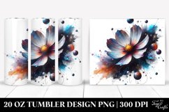 Glossy Cosmos Watercolor Sublimation Tumbler Product Image 1