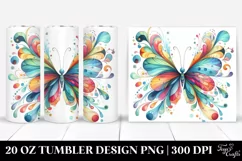 Colorful Butterfly | 20 Oz Tumbler Product Image 1