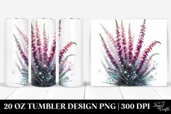 20 Oz Tumbler Sublimation | Metalic Heather Watercolor Product Image 1