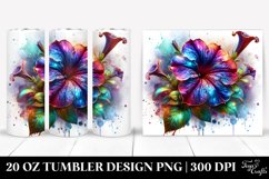 Petunia Watercolor Sublimation Tumbler Product Image 1