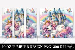 Cute Unicorn Enchanted Castle Sky | 20 Oz Tumbler Product Image 1