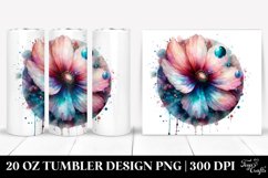 Glossy Cosmos Watercolor Sublimation Tumbler Product Image 1
