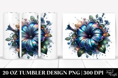 Petunia Watercolor Sublimation Tumbler Product Image 1